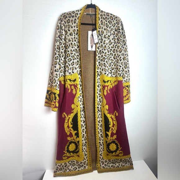 max sport Sweaters - ❗️ NEW Max Sport $368 Maxi Duster Knit Cardigan Fall Colors Size Medium